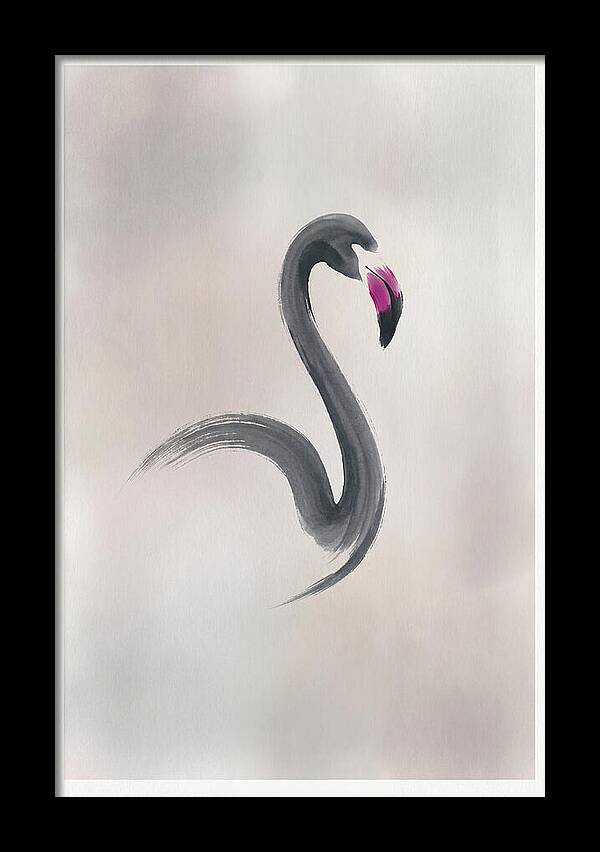 Flamingo Silhouette In Minimalism