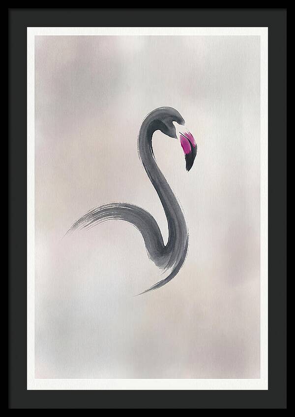 Flamingo Silhouette In Minimalism