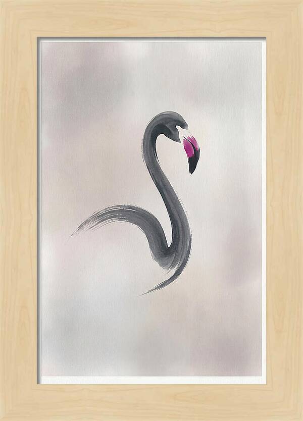 Flamingo Silhouette In Minimalism