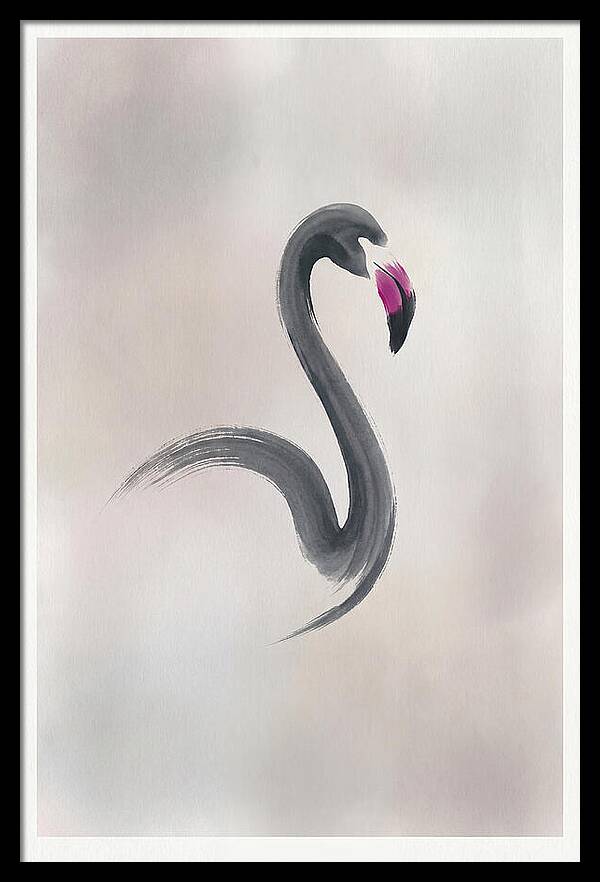 Flamingo Silhouette In Minimalism