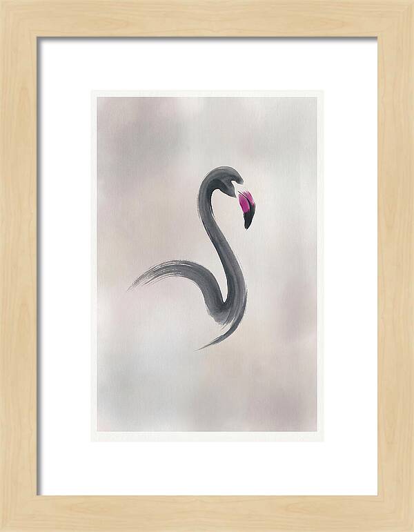Flamingo Silhouette In Minimalism