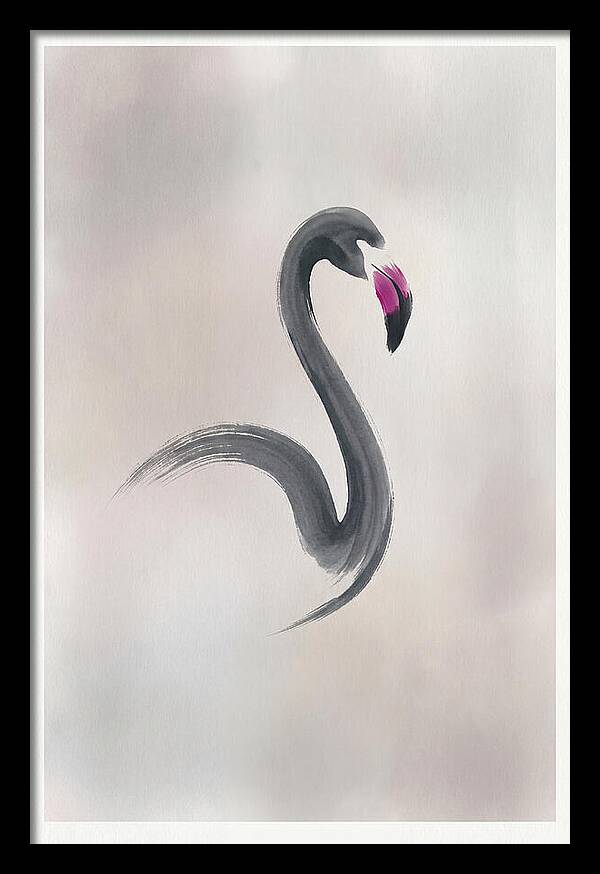Flamingo Silhouette In Minimalism