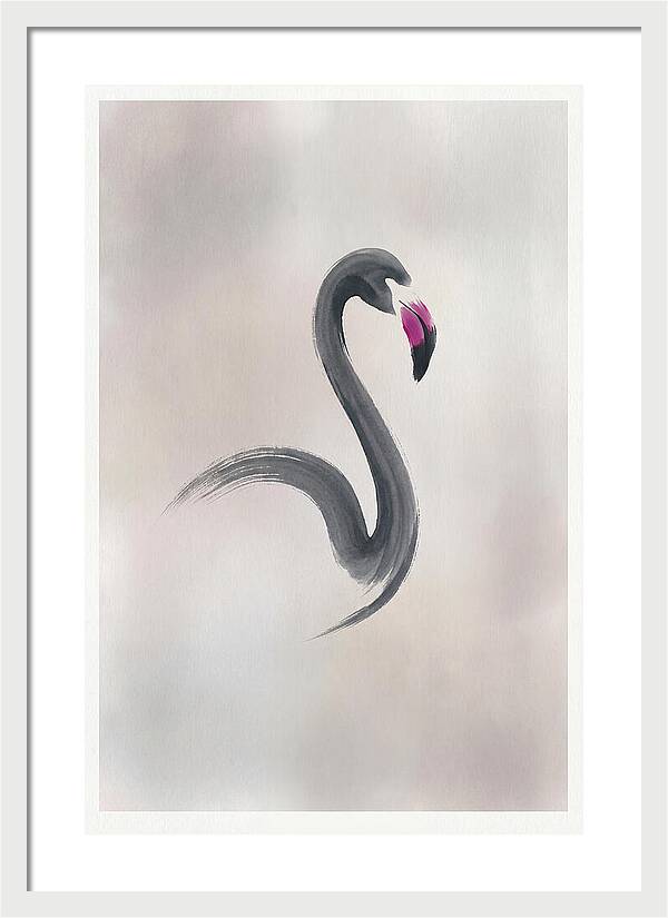 Flamingo Silhouette In Minimalism