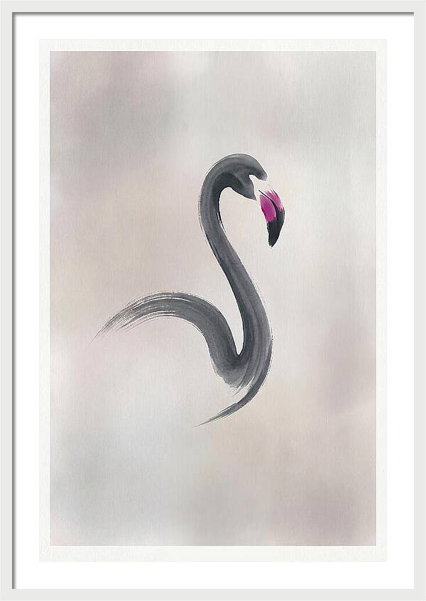 Flamingo Silhouette In Minimalism