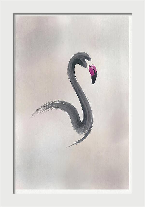 Flamingo Silhouette In Minimalism