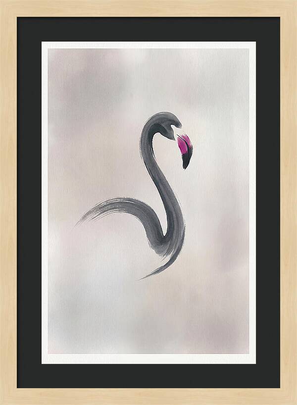 Flamingo Silhouette In Minimalism