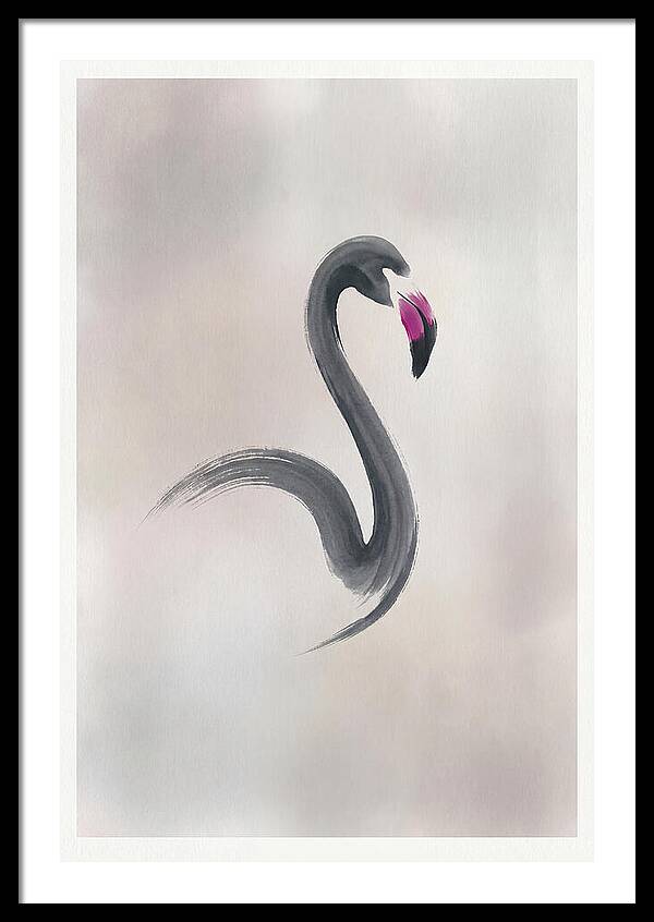 Flamingo Silhouette In Minimalism