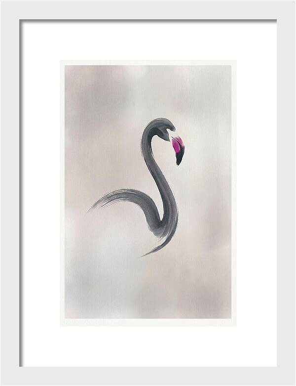 Flamingo Silhouette In Minimalism