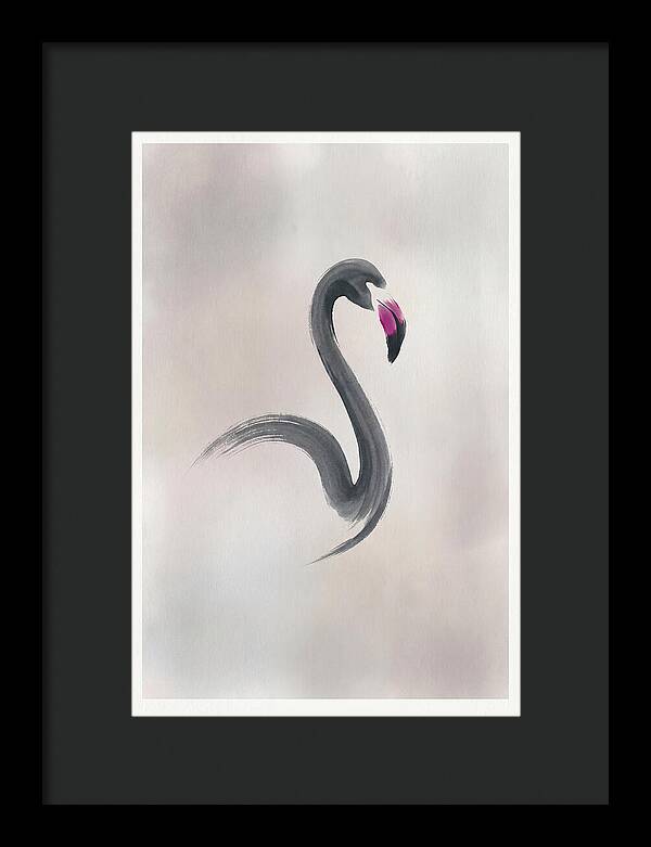 Flamingo Silhouette In Minimalism