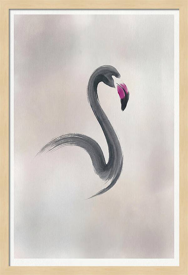 Flamingo Silhouette In Minimalism