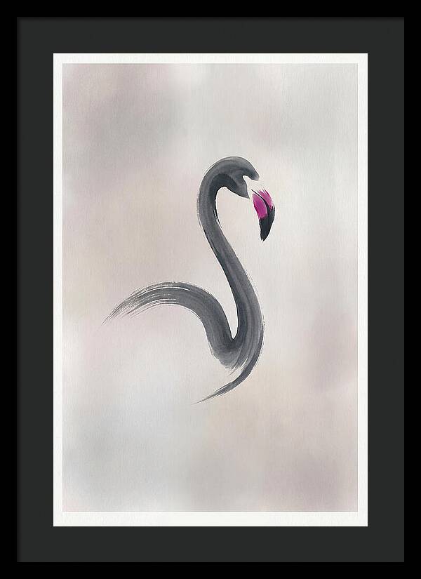 Flamingo Silhouette In Minimalism