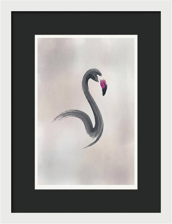 Flamingo Silhouette In Minimalism