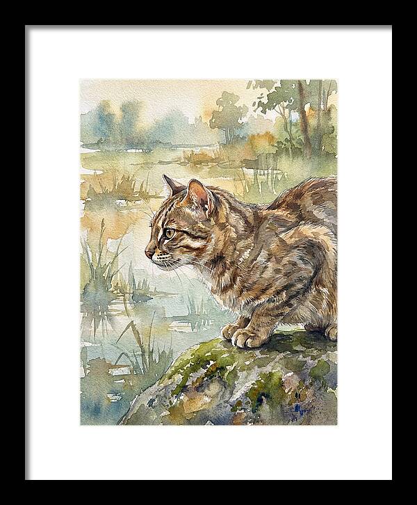 Flat Headed Cat By The Water