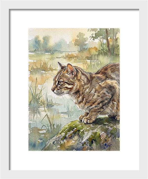 Flat Headed Cat By The Water