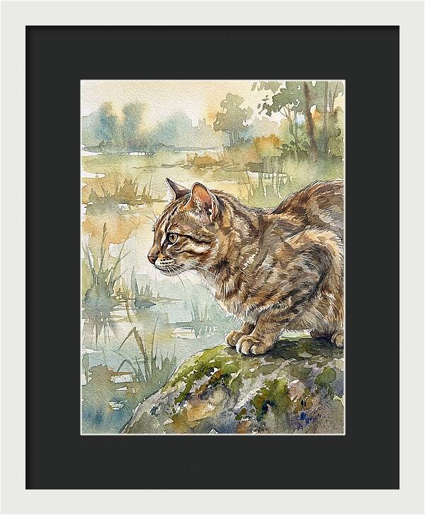 Flat Headed Cat By The Water