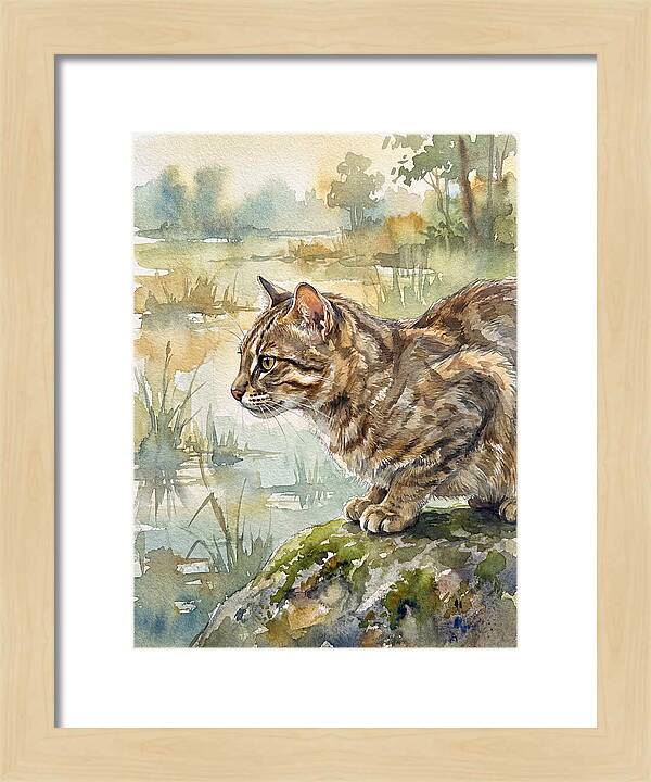 Flat Headed Cat By The Water