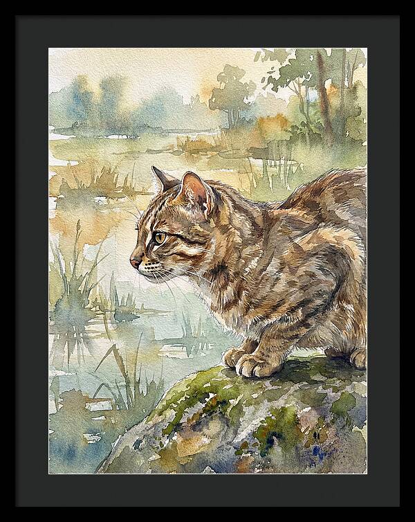 Flat Headed Cat By The Water