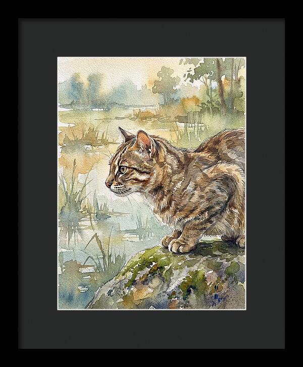 Flat Headed Cat By The Water