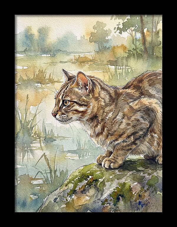 Flat Headed Cat By The Water