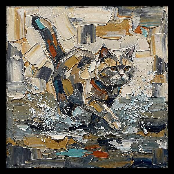 Flat Headed Cat In Motion