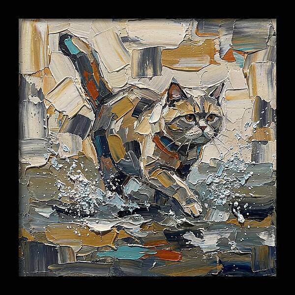 Flat Headed Cat In Motion