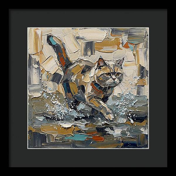 Flat Headed Cat In Motion