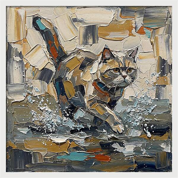 Flat Headed Cat In Motion