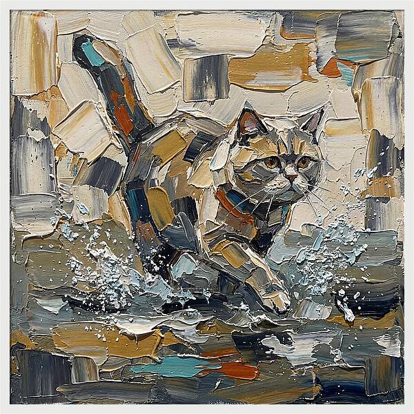 Flat Headed Cat In Motion