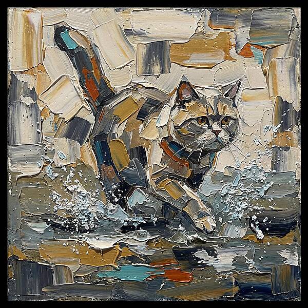 Flat Headed Cat In Motion