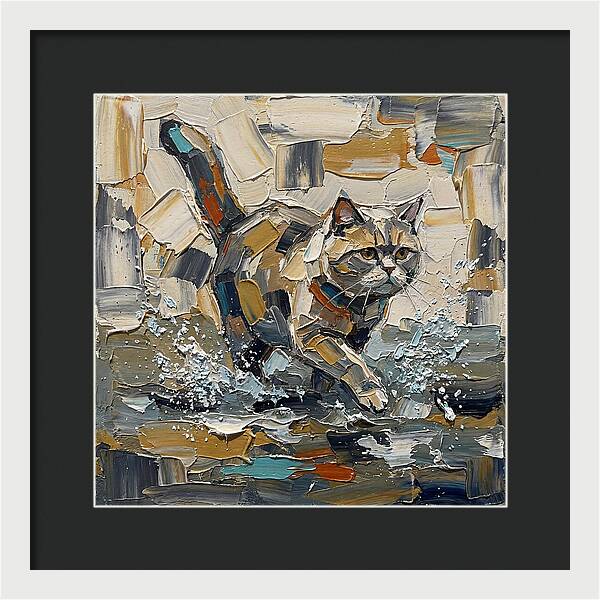 Flat Headed Cat In Motion