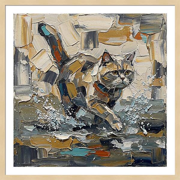 Flat Headed Cat In Motion