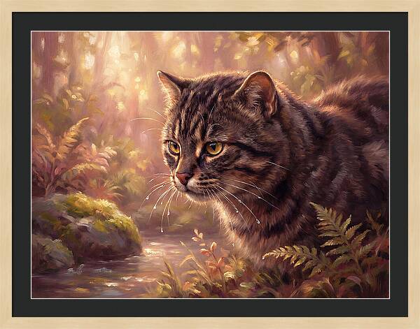 Flat Headed Cat In Nature