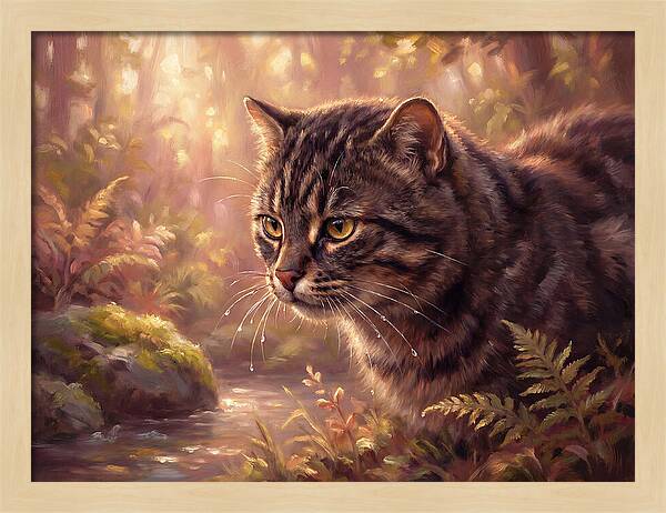 Flat Headed Cat In Nature