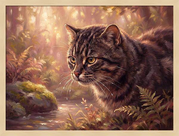 Flat Headed Cat In Nature