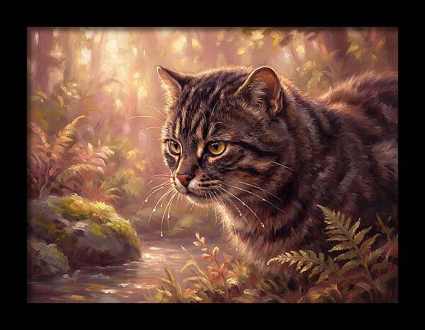 Flat Headed Cat In Nature