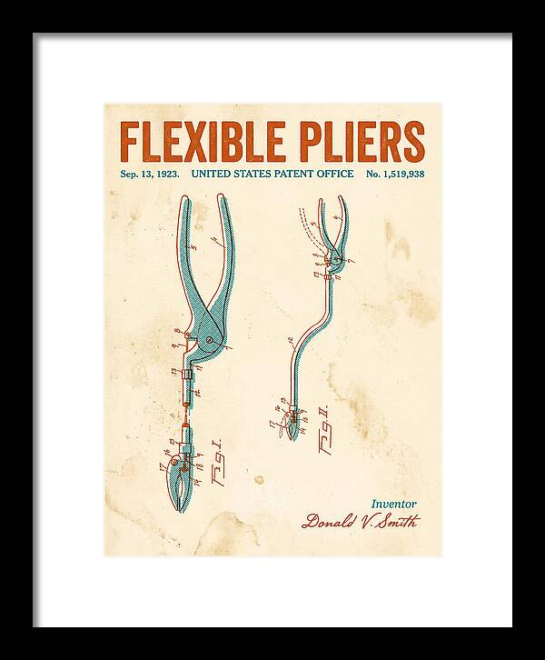 Flexible Pliers Retro Patent Us1519938a