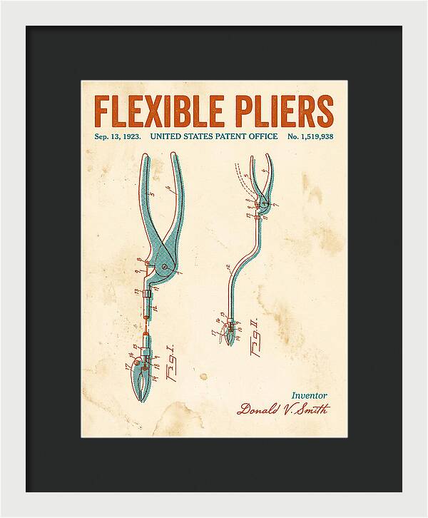 Flexible Pliers Retro Patent Us1519938a