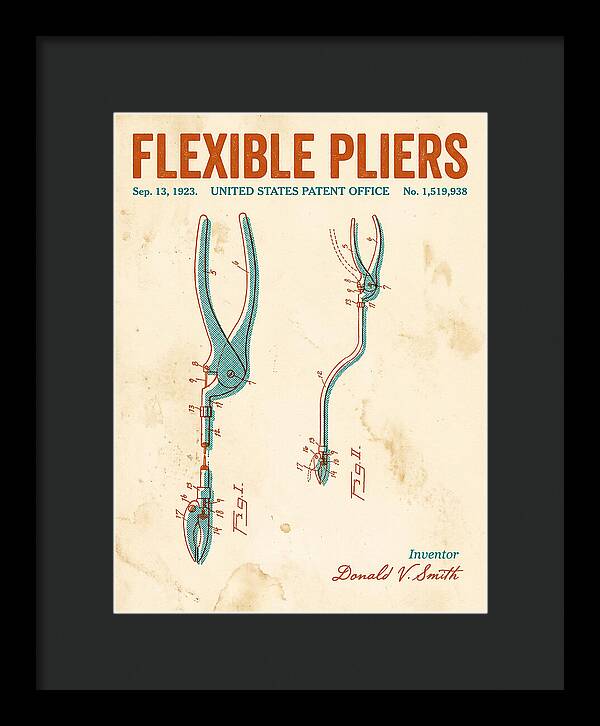 Flexible Pliers Retro Patent Us1519938a