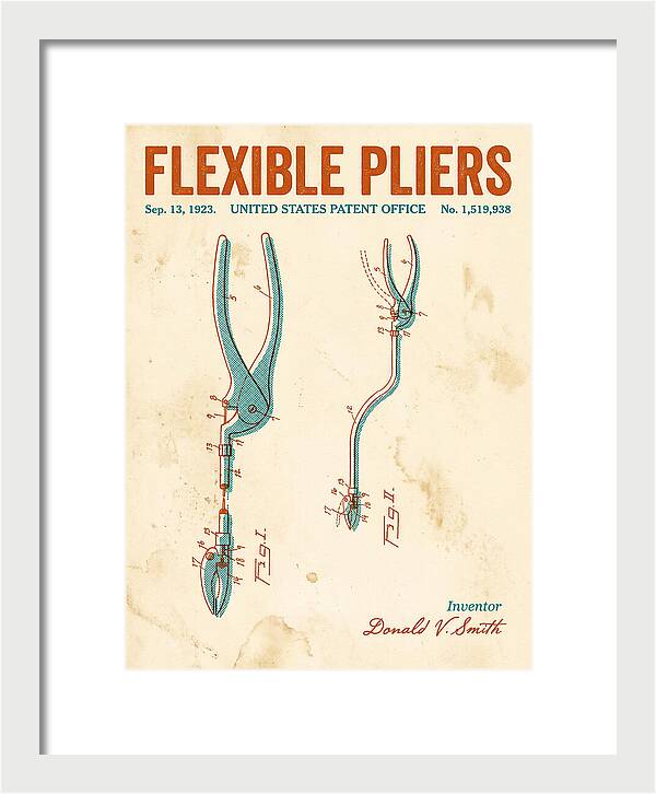 Flexible Pliers Retro Patent Us1519938a