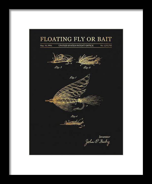 Floating Fly Or Bait Gold Patent Us1212752a