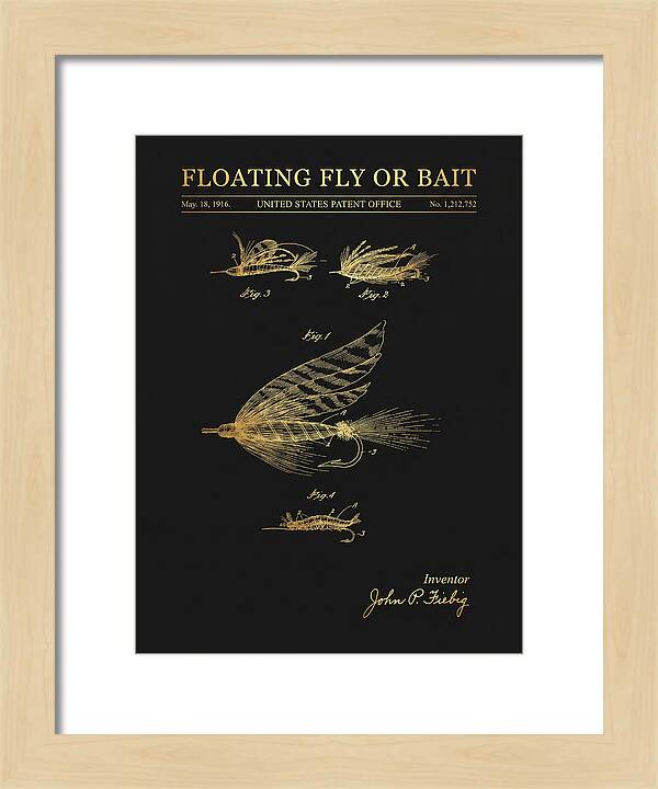Floating Fly Or Bait Gold Patent Us1212752a