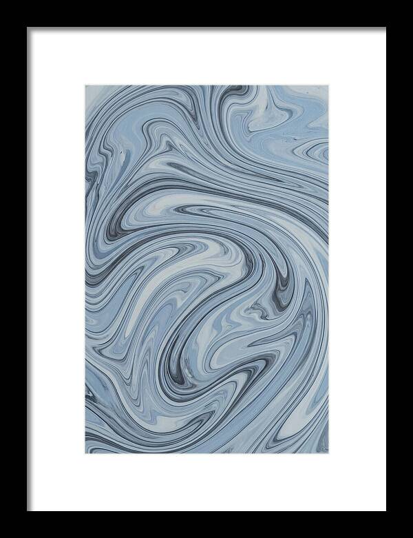 Floating Ink Patterns In Blue