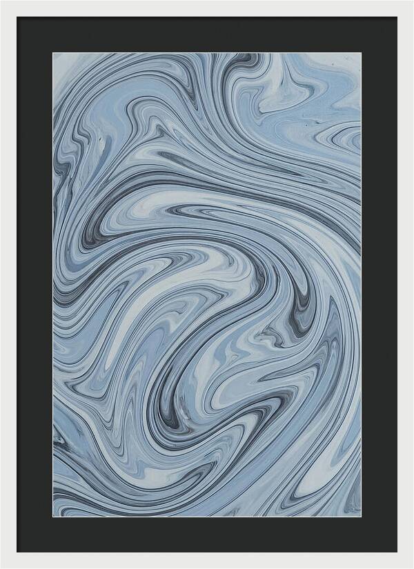 Floating Ink Patterns In Blue