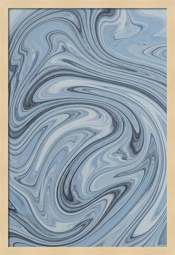 Floating Ink Patterns In Blue