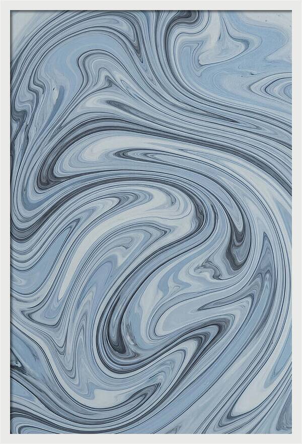 Floating Ink Patterns In Blue