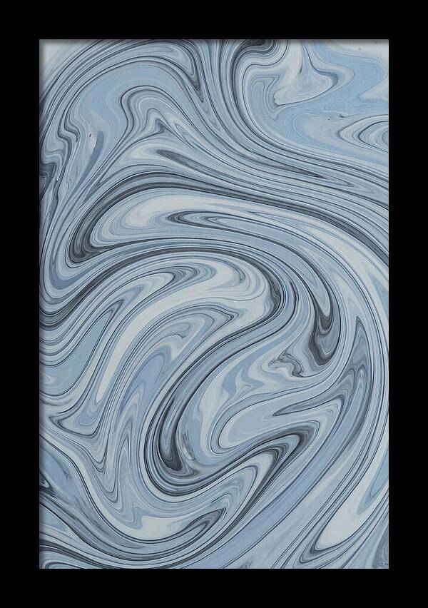 Floating Ink Patterns In Blue