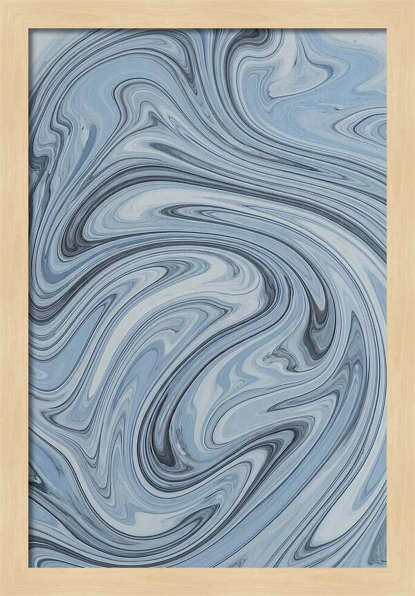 Floating Ink Patterns In Blue