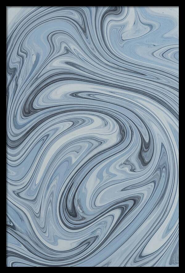 Floating Ink Patterns In Blue