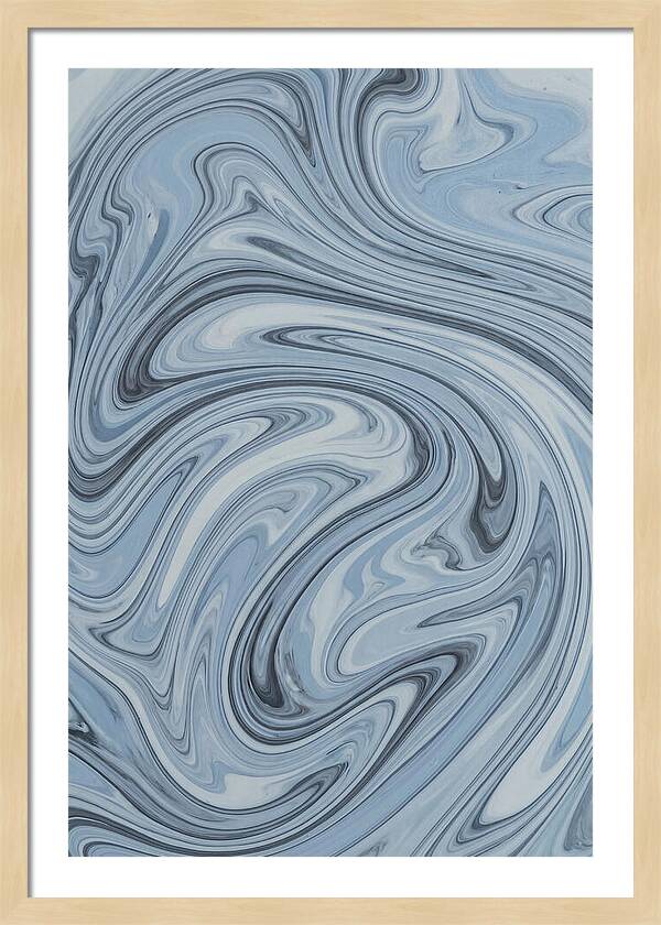 Floating Ink Patterns In Blue