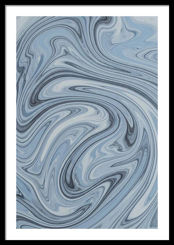 Floating Ink Patterns In Blue